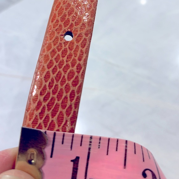 Banana Republic orange snakeskin embossed belt 3/4” wide size 29/30 - Picture 6 of 7